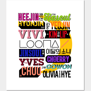 LOONA FONT COLLAGE 2 Posters and Art